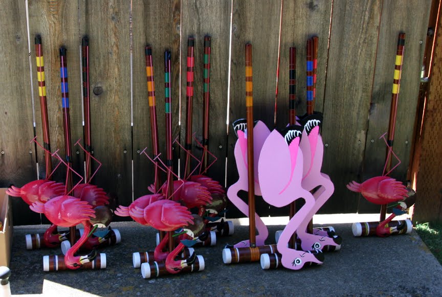 Flamingo Croquet Mallets