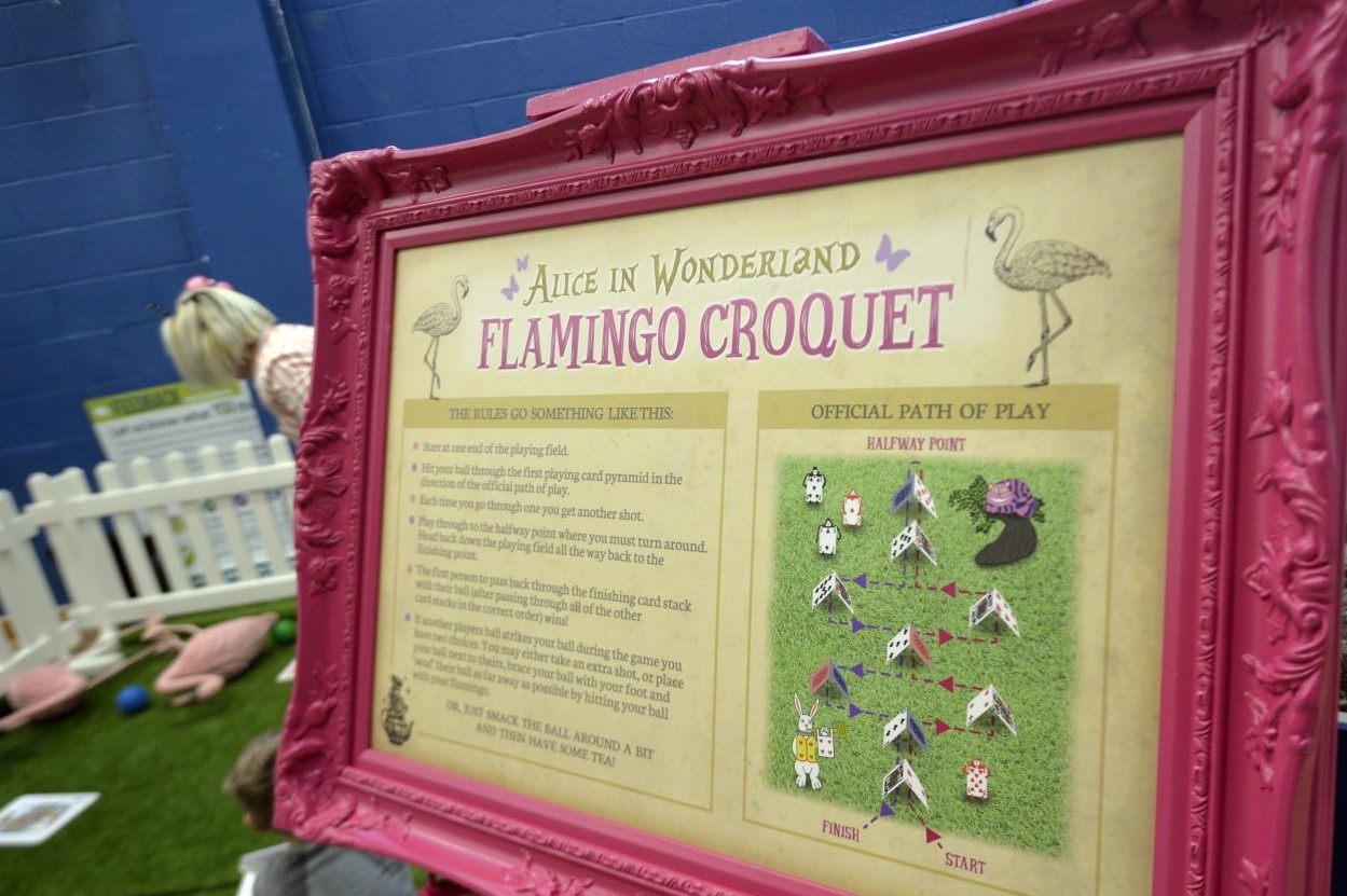 Flamingo Croquet picture frame